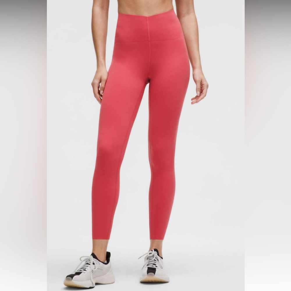 BNWT lululemon Glow Up HR Tight 25” desert red - size 12